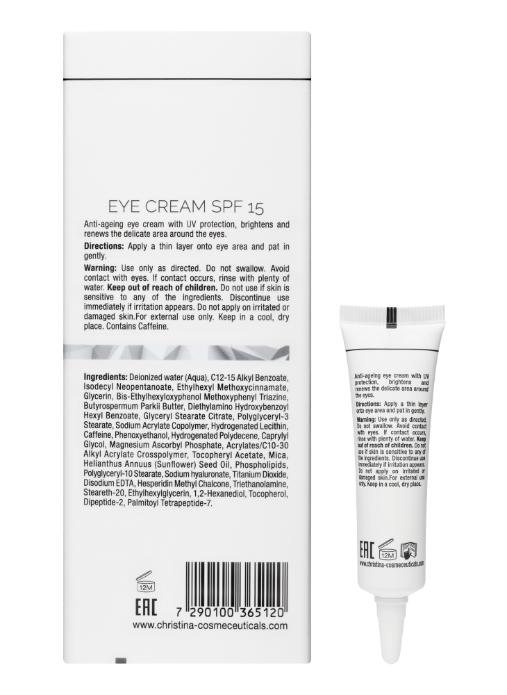 Illustrious Eye Cream SPF15, Крем для кожи вокруг глаз SPF15, 15 мл CHRISTINA