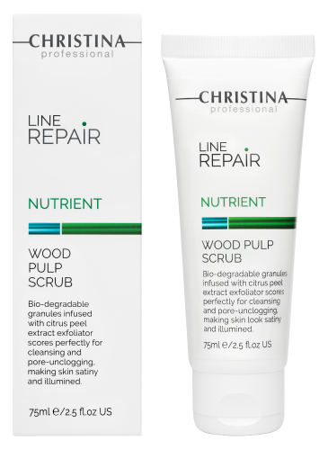 Line Repair Nutrient Wood Pulp Scrub, Скраб с частицами коры цитрусовых, 75 мл CHRISTINA