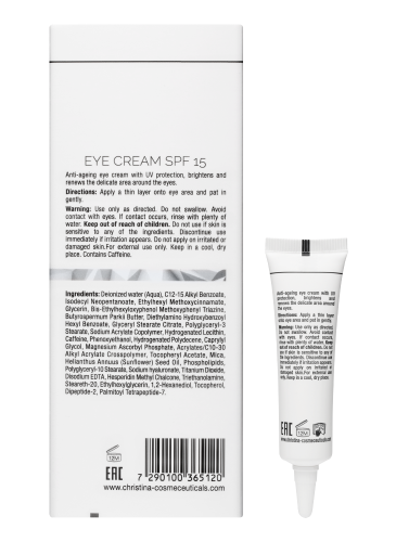 Illustrious Eye Cream SPF15, Крем для кожи вокруг глаз SPF15, 15 мл CHRISTINA