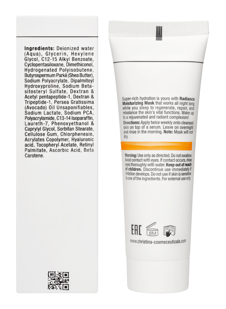 Forever Young Radiance Moisturizing Mask, Увлажняющая маска «Сияние», 50 мл CHRISTINA