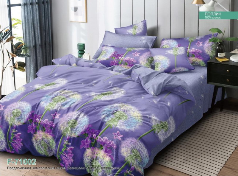 Постельное белье из Поплина с наволочками 50х70 ПН-93