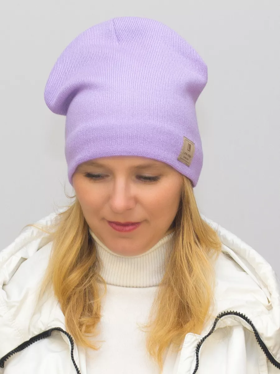 Шапка женская весна-осень Надежда (Цвет сиреневый), размер 52-54