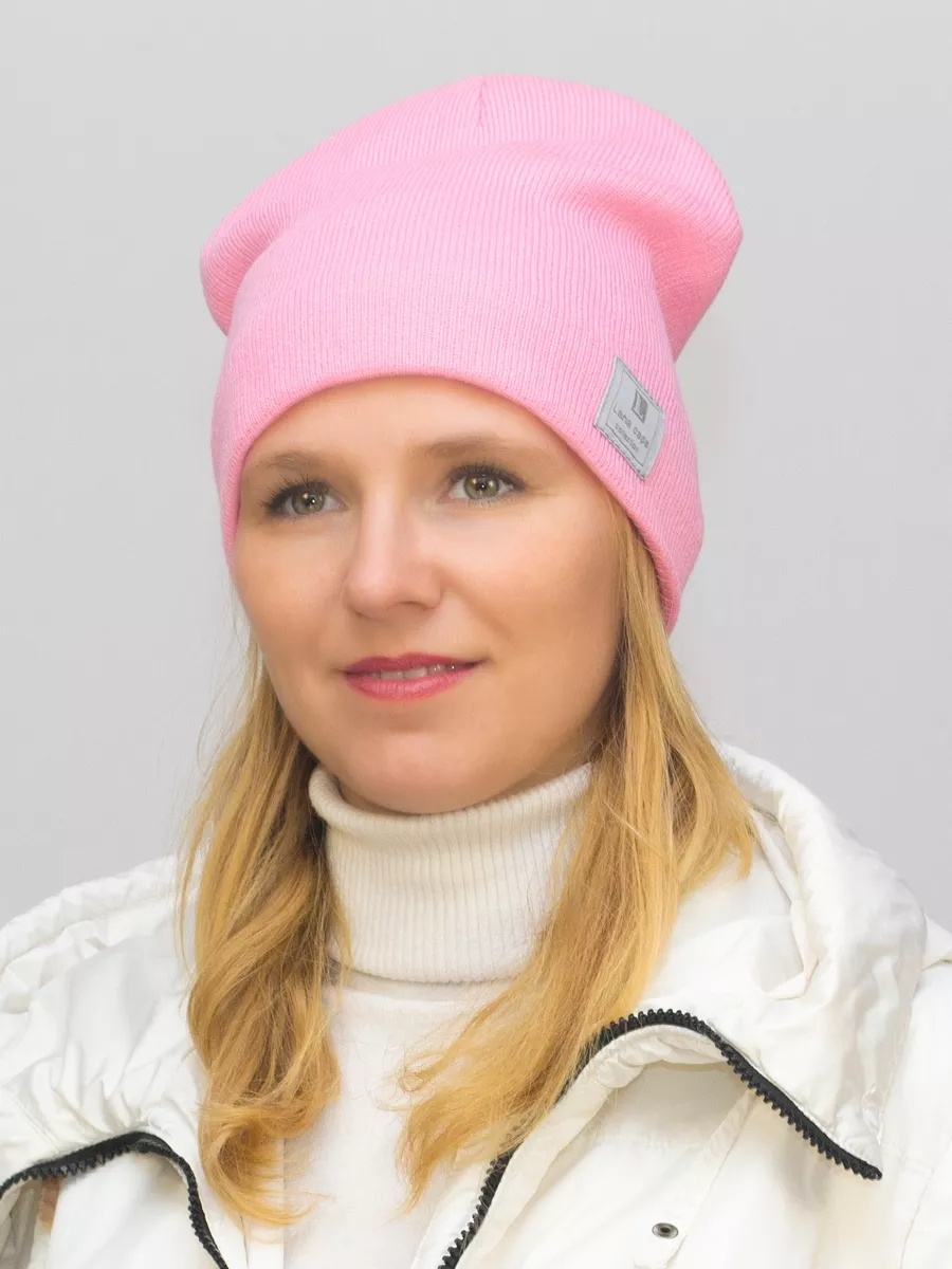 Шапка женская весна-осень Надежда (Цвет розовый), размер 52-54