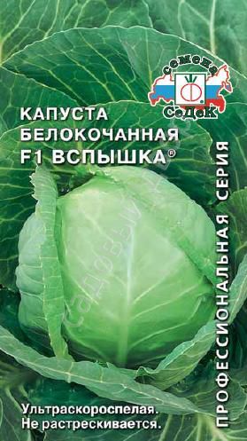 Капуста Вспышка F1® 0,1 г ц/п Седек (ультраранняя)