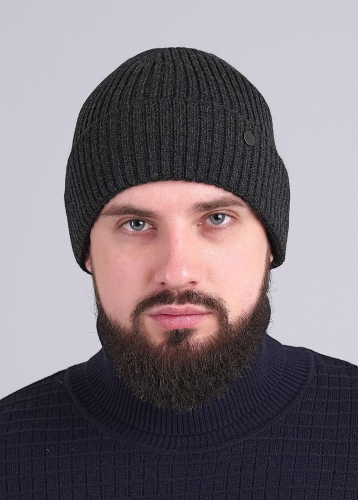 CLE 433885аш флис Шапка мужская 433885аш флис т.хаки/меланж т.серый