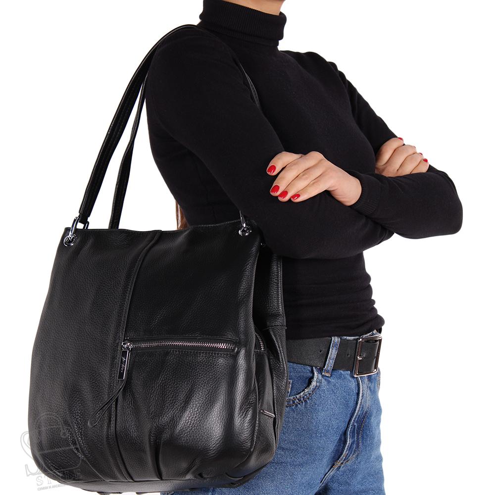 Сумка женская кожаная 99360 black Velina Fabbiano/30