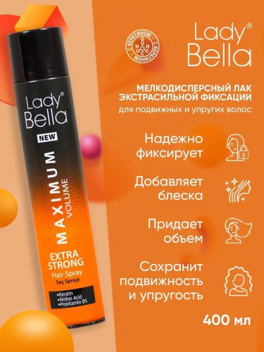 Лак д/волос Lady Bella Extra Strong 400мл