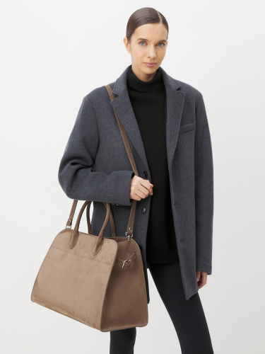Женский тоут CALZETTI ASHLEY MAXI 4250311, серо-коричневый