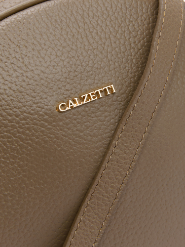 Женская сумка с ручкой CALZETTI ALICE MESSENGER NEW 2853877, серо-коричневый