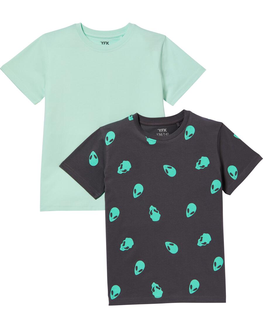 T-Shirts Aliens 2er-Pack, Y.F.K.