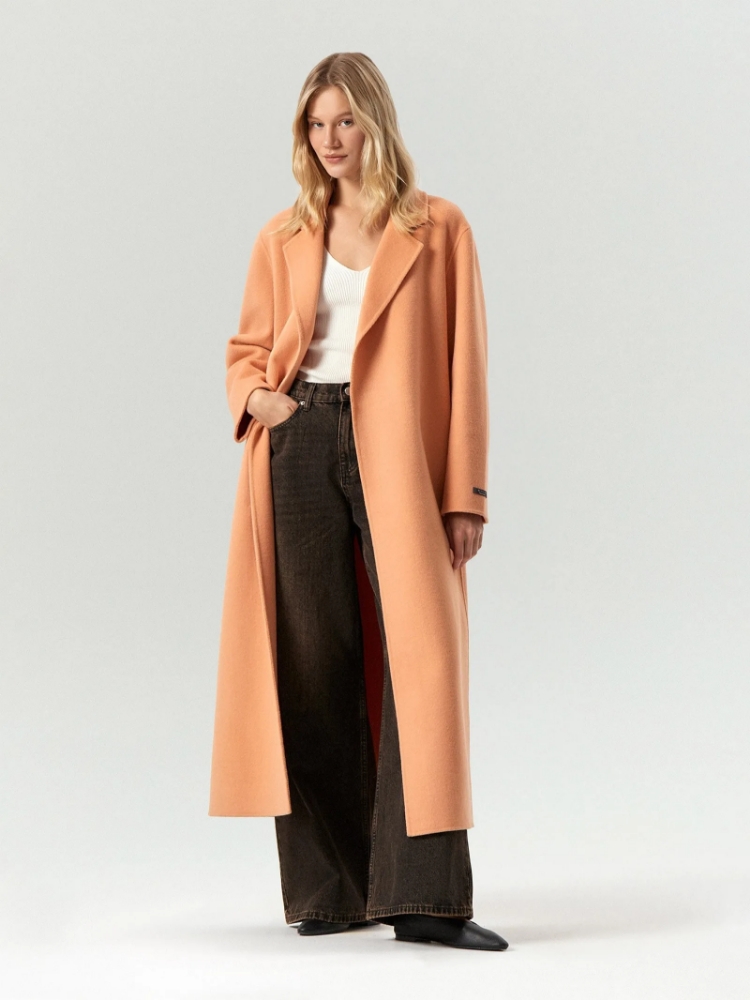 Пальто-халат из шерсти ,
80% шерсть, 20% нейлон ,