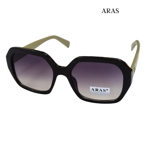 Очки солнцезащитные женские ARAS, зеленые дужки, 54145-8859 с7, Уценка, арт. 08.2597