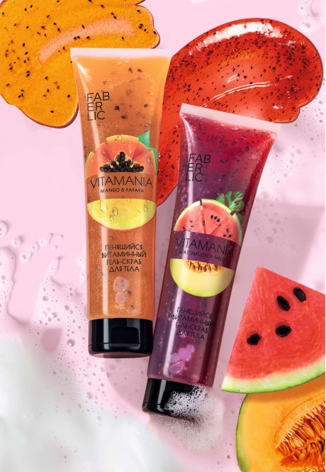 Пенящийся витаминный гель-скраб для тела