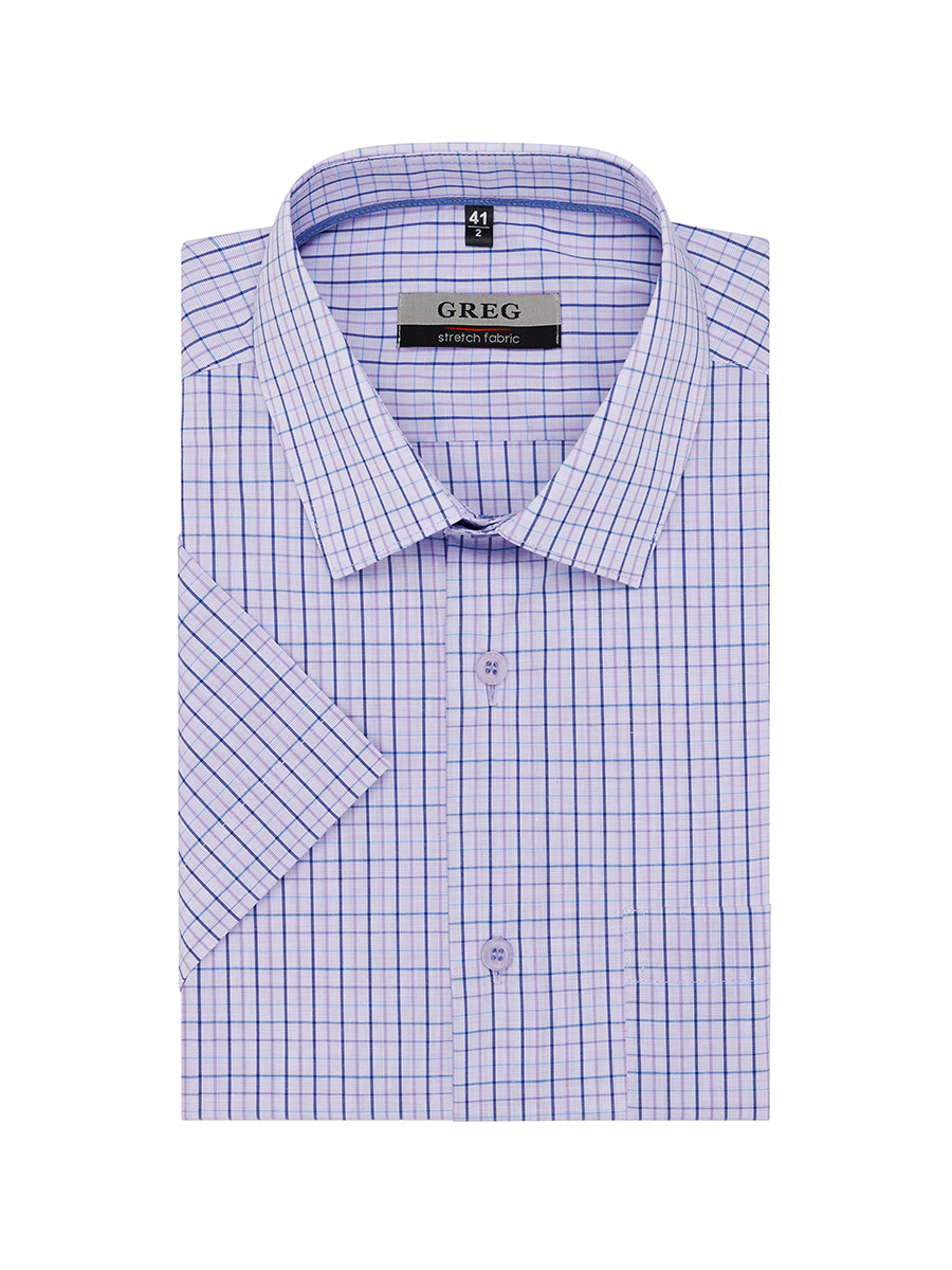 Сорочка мужская короткий рукав GREG 725/108/3303/1 STRETCH