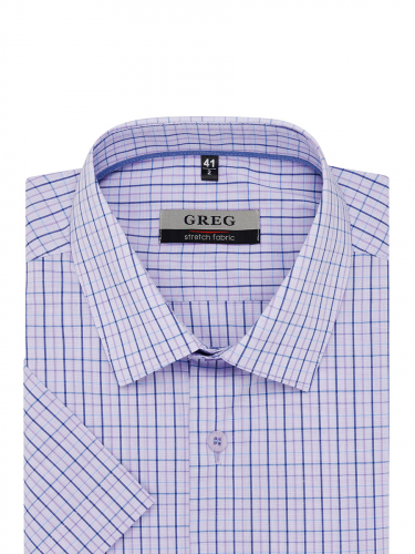 Сорочка мужская короткий рукав GREG 725/108/3303/1 STRETCH
