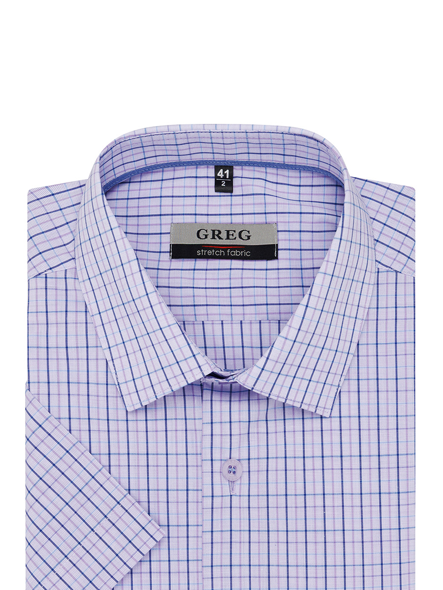 Сорочка мужская короткий рукав GREG 725/108/3303/1 STRETCH