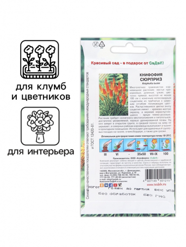 Семена цветов Книфофия 