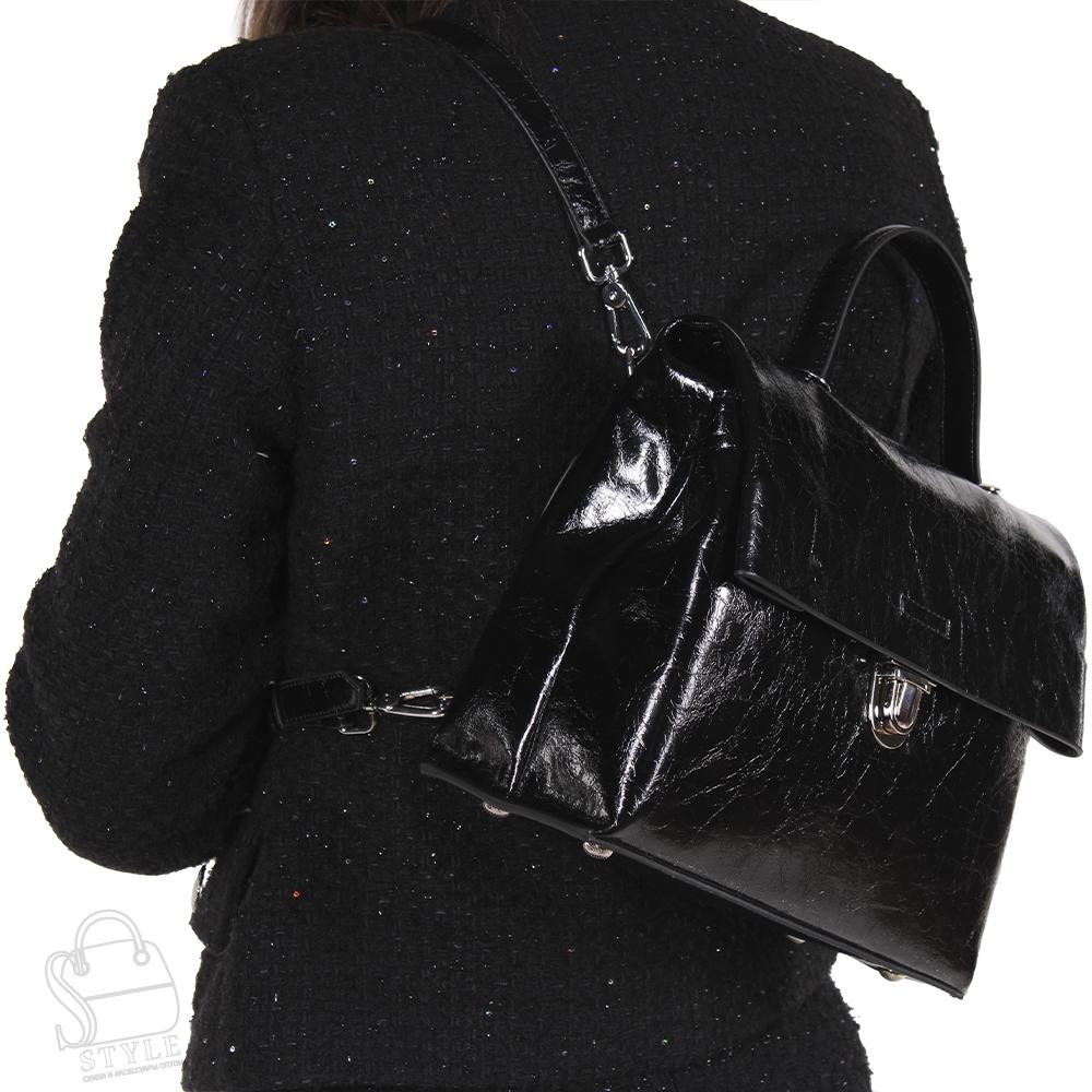 Рюкзак женский кожаный 807VG black Vitelli Grassi