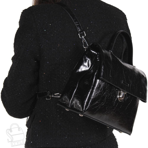 Рюкзак женский кожаный 807VG black Vitelli Grassi