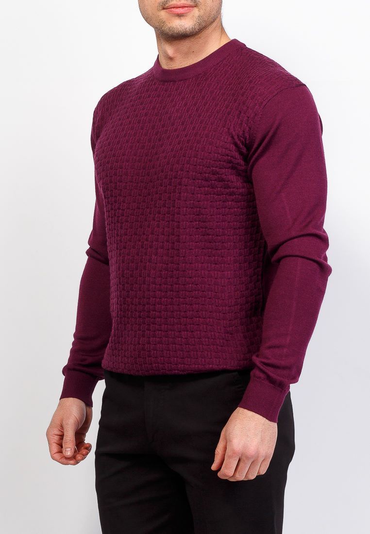Джемпер мужской GREG G121-Матрица (малиновый)