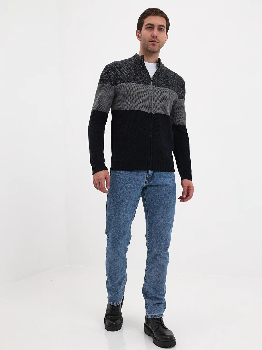 Жакет мужской GREG G139-полосы D1 (серый)