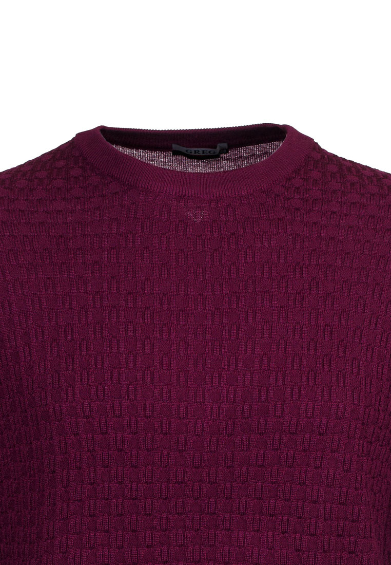 Джемпер мужской GREG G121-Матрица (малиновый)