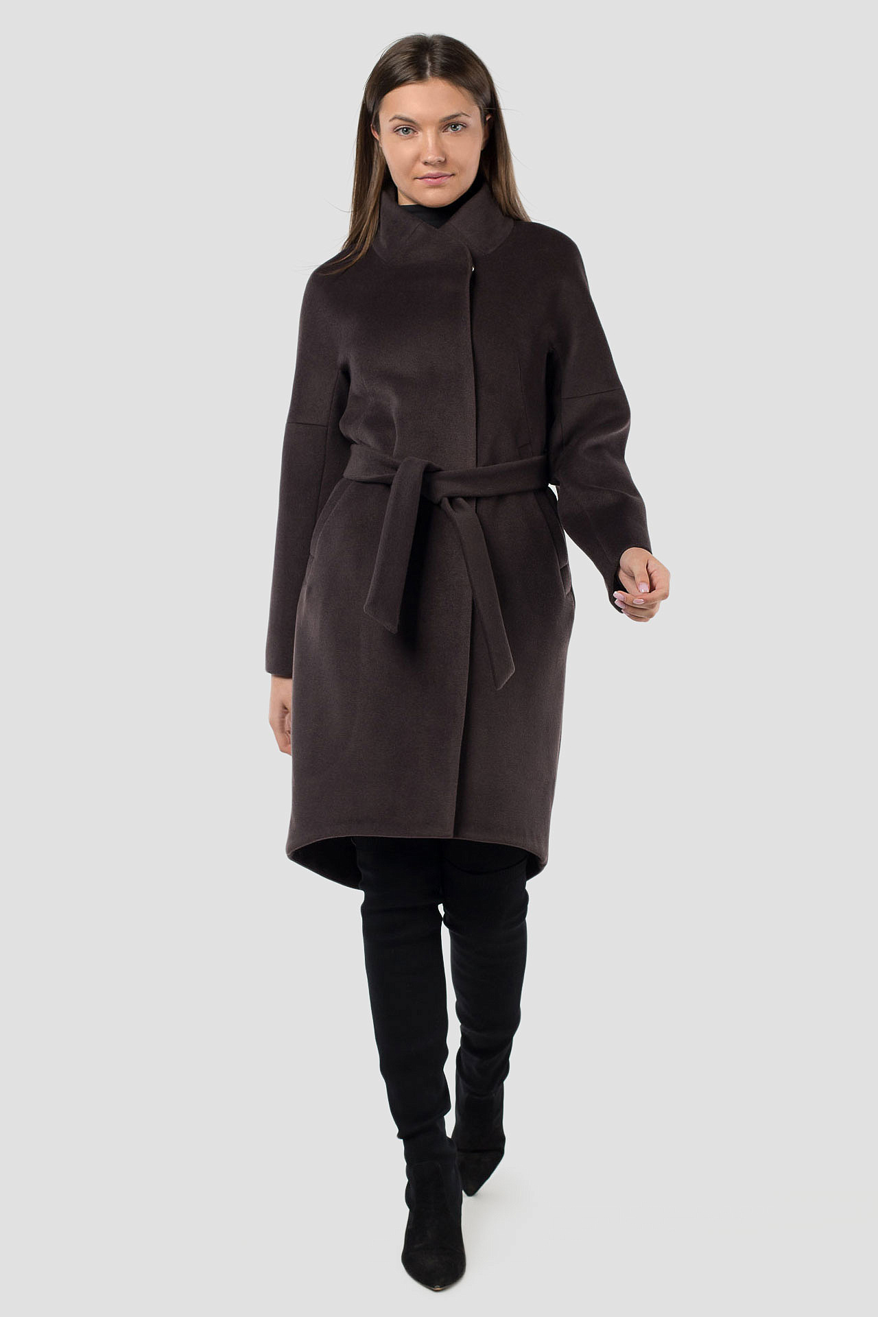 01-10148 Пальто женское демисезонное (пояс)