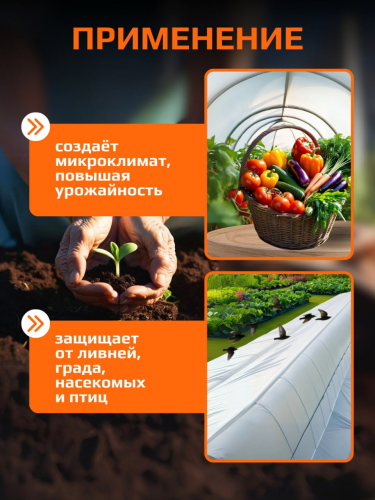 РАСПРОДАЖА! Белый укрывной материал спанбонд 40 г/м² 3,2м*10 м