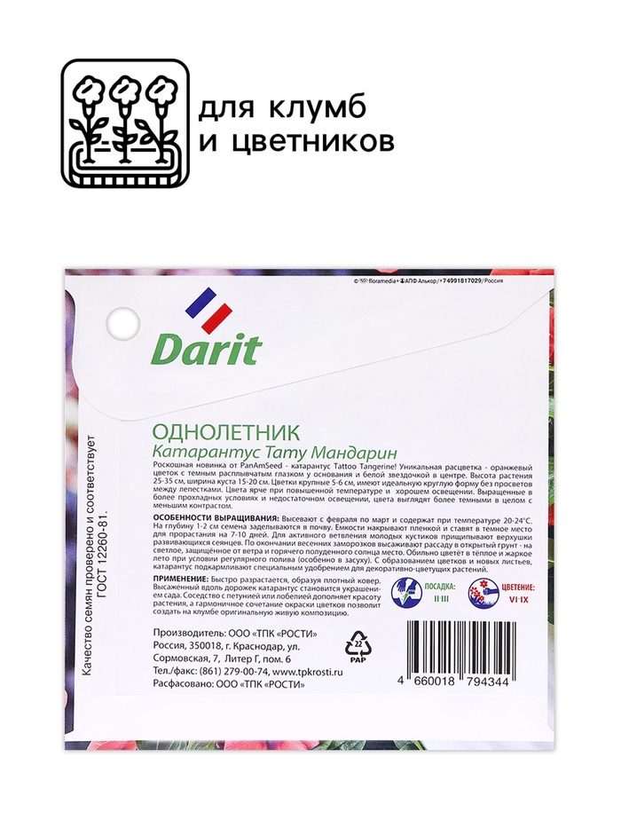 Семена цветов Катарантус