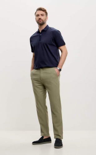 Брюки льняные мужские F211-0871 оливковые