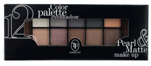 TF CTE12 Палитра теней Color Palette Eyeshadow Pearl&Matte 02 коричнево-бежевая гамма