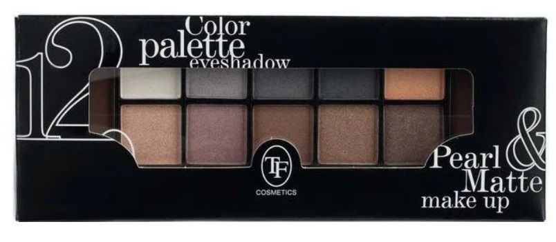 TF CTE12 Палитра теней Color Palette Eyeshadow Pearl&Matte 02 коричнево-бежевая гамма