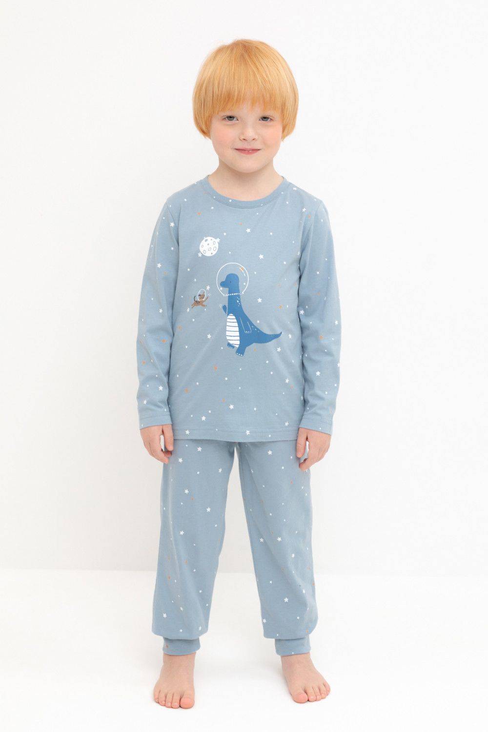 Crockid Пижама К 1637 пыльно-синий, звездочки Crockid