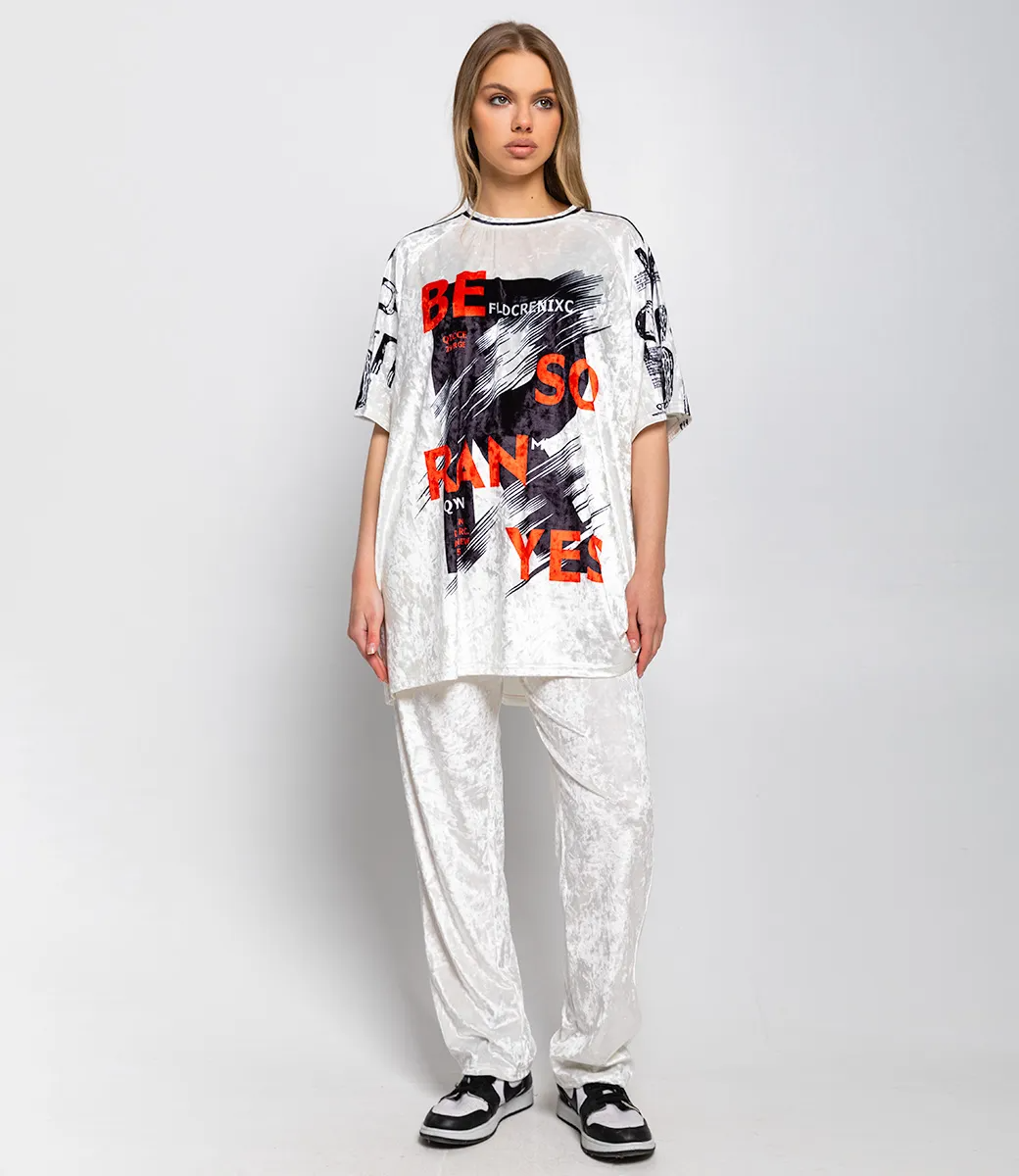 Спортивный костюм #КТ201 (13), молочный