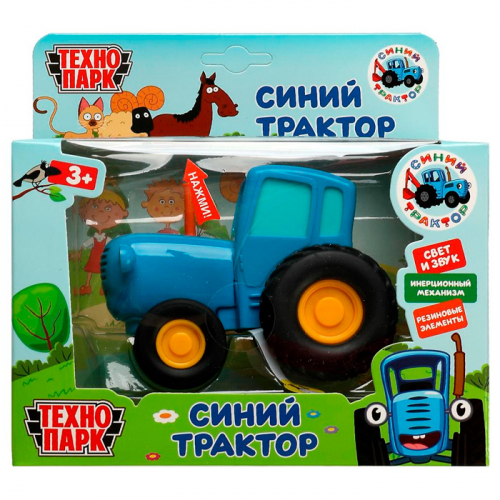 Модель BLUTRA-11SL-BU СИНИЙ ТРАКТОР свет-звук длина 11 см, инерц, синий Технопарк  в коробке /48/ в Нижнем Новгороде