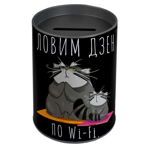 Копилка-подставка для канцелярских принадлежностей, 10,4х7,5х7,5 см, чёрный, 1отделение (- ия)