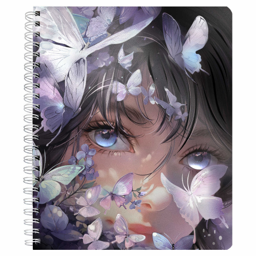 Тетрадь Copybook арт. 68517/ /80 л., А5+, вн.блок - клетка, печать по фольге, выборочный ТВИН УФ-лак,