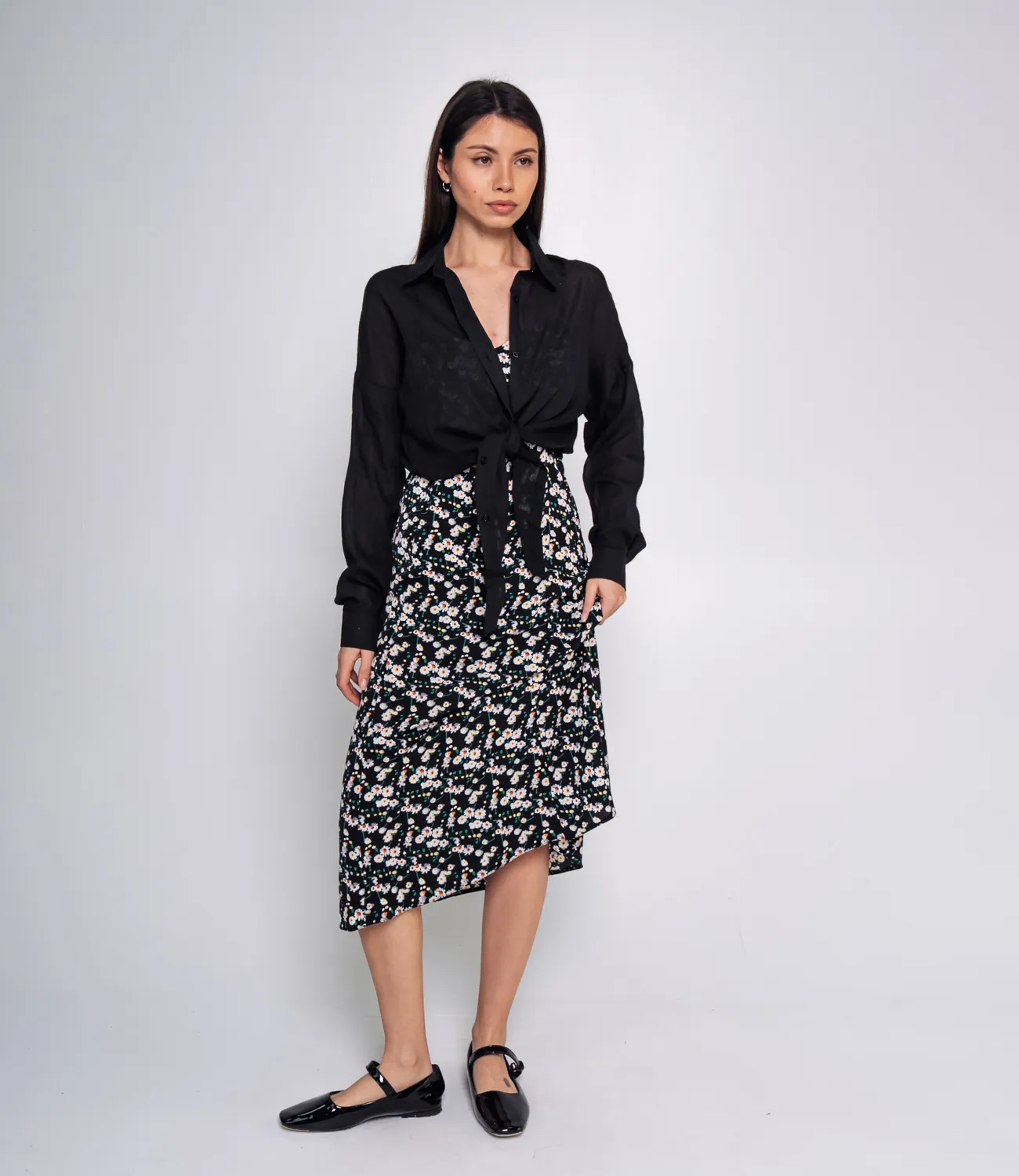 Комплект Платье+рубашка #ОБШ1443-3, чёрный