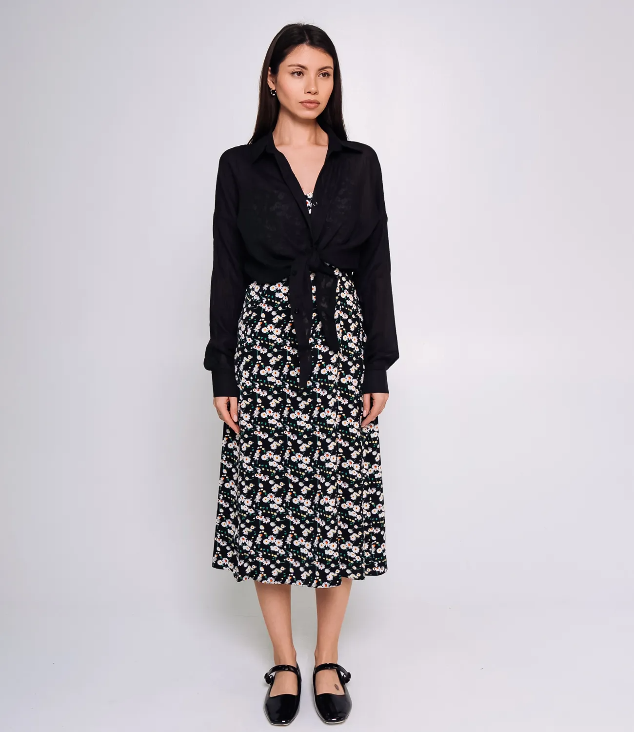 Комплект Платье+рубашка #ОБШ1443-3, чёрный