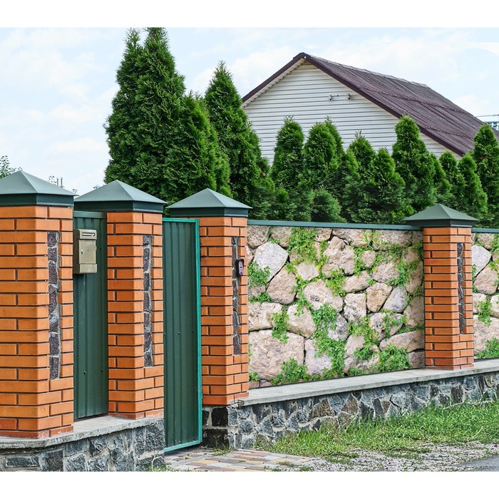 Фотобаннер, 300 × 200 см, с фотопечатью, люверсы шаг 1 м, «Каменная стена», Greengo