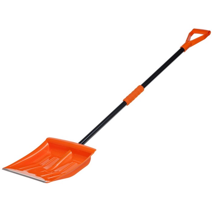 Лопата пластиковая, ковш 390×400 мм, оцинкованной планкой, стальной черенок, с ручкой, Airline AB-S-05