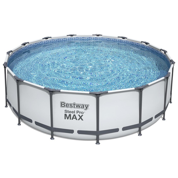 УЦЕНКА Бассейн каркасный Bestway Steel Pro Мах 56438, 457×122 см, фильтр-насос, лест, тент, круглый
