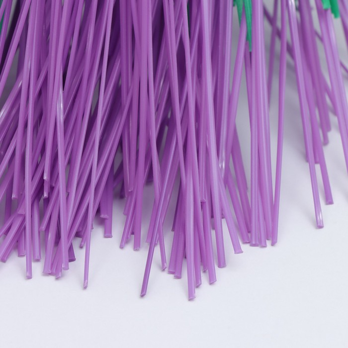 Метла полипропиленовая, круглая, наборная «Стандарт», с черенком, 4 кольца, МИКС