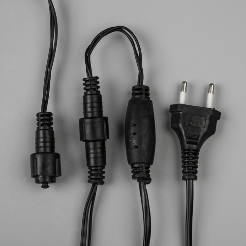 УЦЕНКА Гирлянда «Бахрома», 3×0.6 м, IP44, УМС, 160 LED, 220 В, тёмная нить, свечение мульти