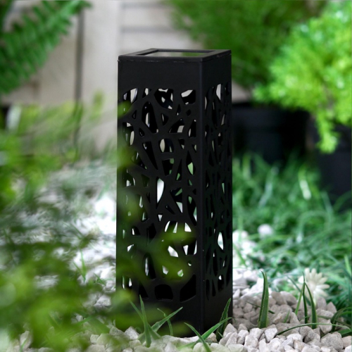 Садовый светильник «Ажурный», уличный, на солнечной батарее, 6×29×6 см, 1 LED, свечение белое