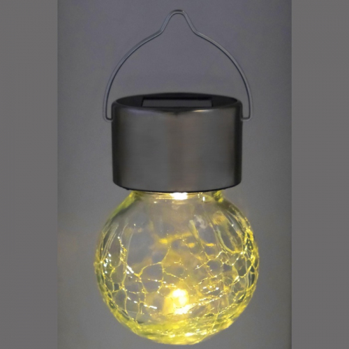 Садовый светильник «Лампочка», уличный, на солнечной батарее, 6×9 см, 1 LED, свечение тёплое белое