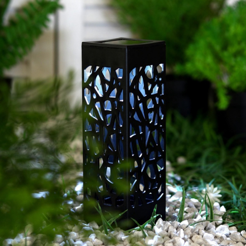 Садовый светильник «Ажурный», уличный, на солнечной батарее, 6×29×6 см, 1 LED, свечение белое