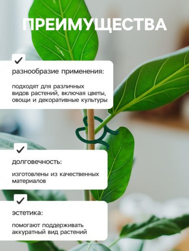 Набор креплений для растений, набор 50 шт., Greengo
