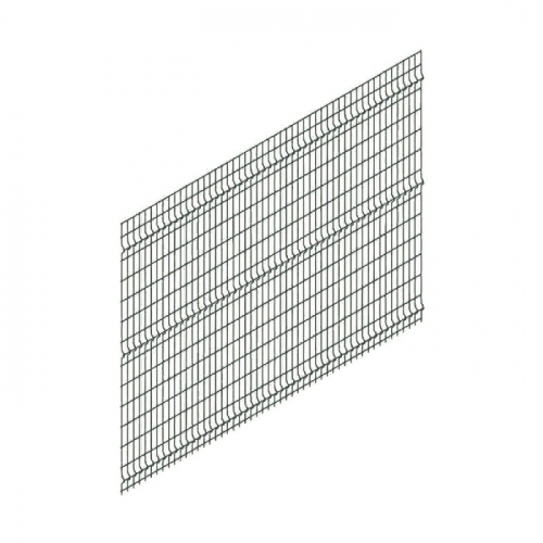 Панельное ограждение, 1.53 × 2.5 м, ячейка 200 × 55 мм, диметр прута 3.5 мм, цвет графит