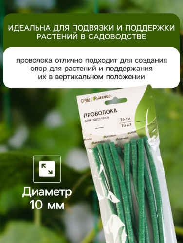 Набор проволоки для подвязки 25 см, d=10 мм, набор 10 шт